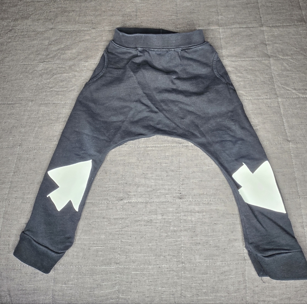 Stylish Kids Joggers in Charcoal with White Arrows